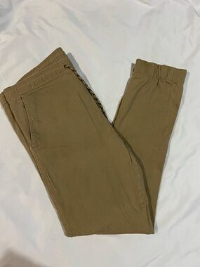 Hype Men's Khaki Brown Drawstring Joggers
